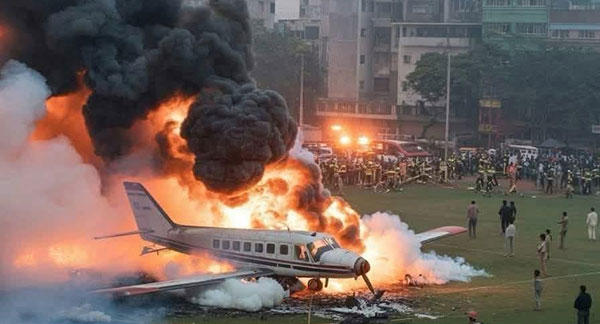 বাংলাদেশ বিমান বাহিনীর প্রশিক্ষণ বিমান বিধ্বস্ত: হতাহতের আশঙ্কা, উদ্ধার তৎপরতা চলছে