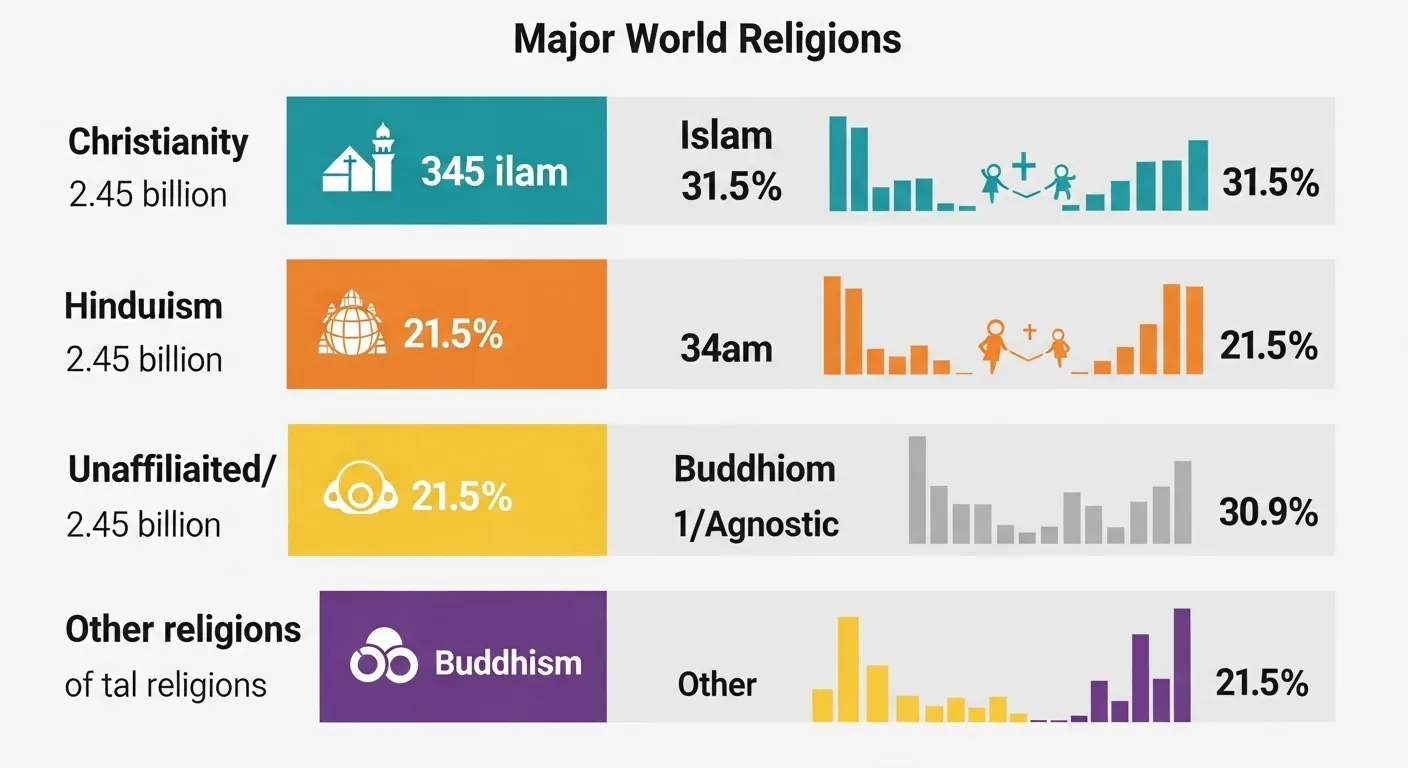 ধর্মের পরিসংখ্যানে চমক: ইসলাম কি ছুঁতে যাচ্ছে শীর্ষস্থান?